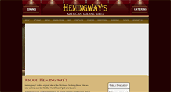 Desktop Screenshot of hemingwaysgrill.com